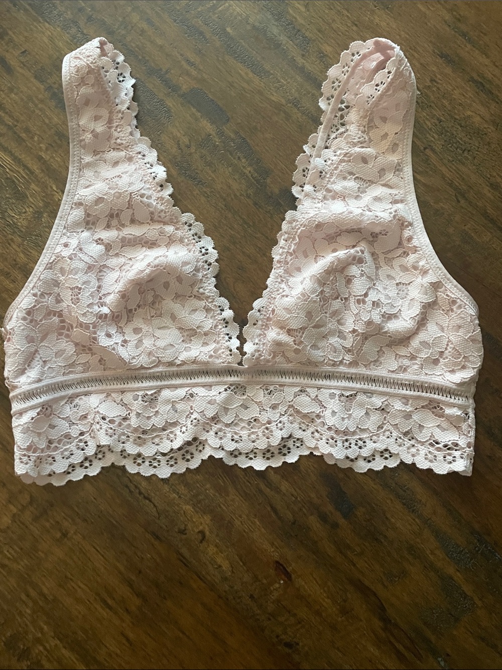 Victoria's Secret Pink Lace Bralette Size Medium